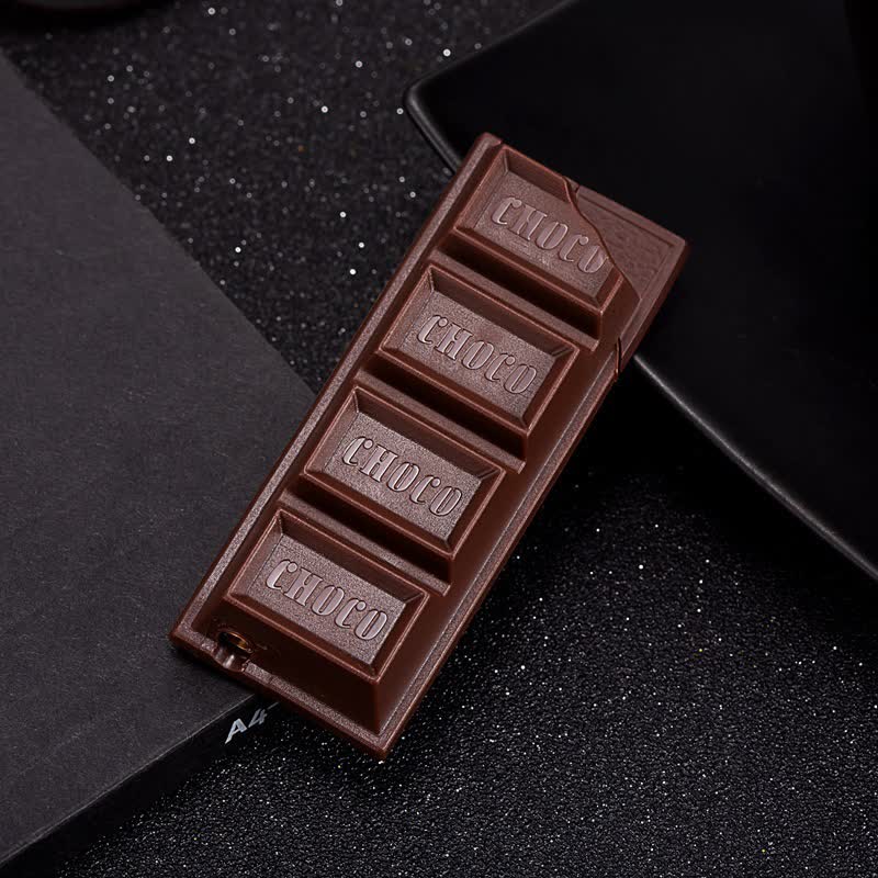 Encendedor de butano con apariencia de chocolate, divertido y creativo.