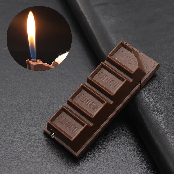 Encendedor de butano con apariencia de chocolate, divertido y creativo.