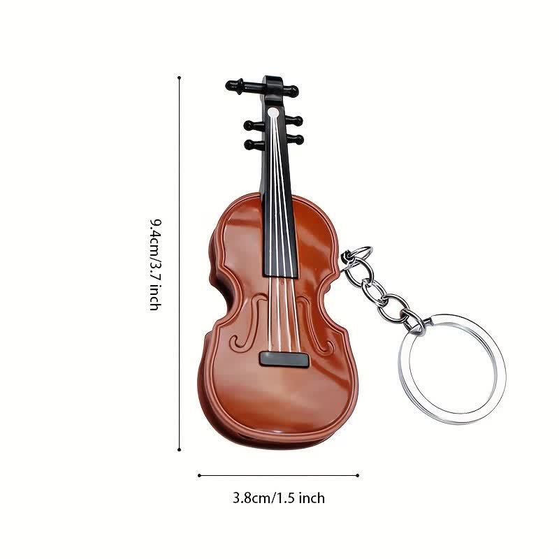 Lindo llavero con encendedor de butano y diseño de violín.
