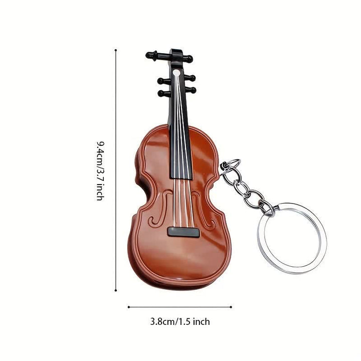 Lindo llavero con encendedor de butano y diseño de violín.