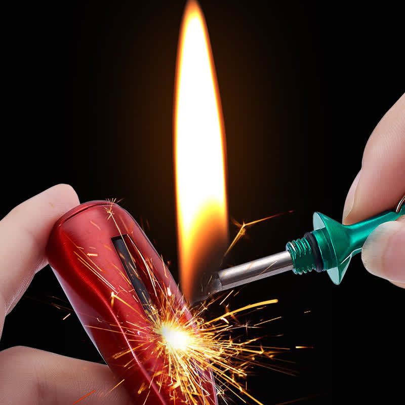 Encendedor de quesoseno con llavero de cerilla permanente en forma de chile novedoso