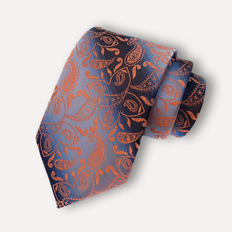 Corbata de hombre con estampado de cachemira y degradado