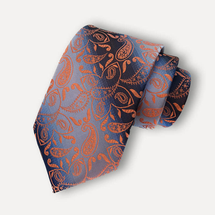 Corbata de hombre con estampado de cachemira y degradado