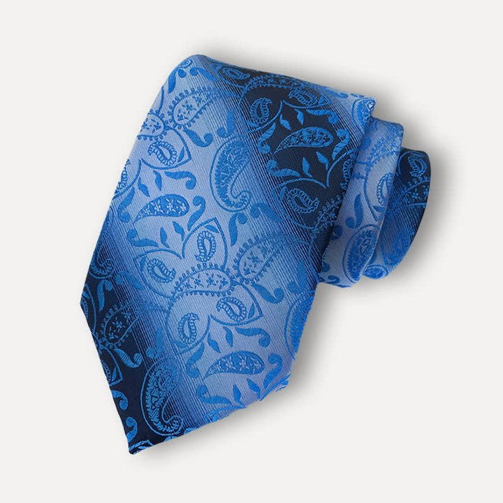 Corbata de hombre con estampado de cachemira y degradado