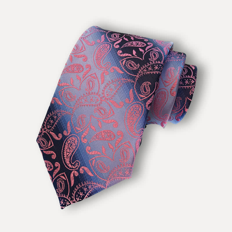 Corbata de hombre con estampado de cachemira y degradado