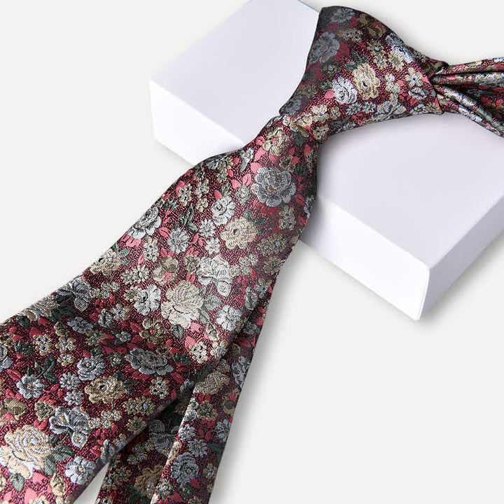 Corbata floral novedosa para hombre de RosyBrown