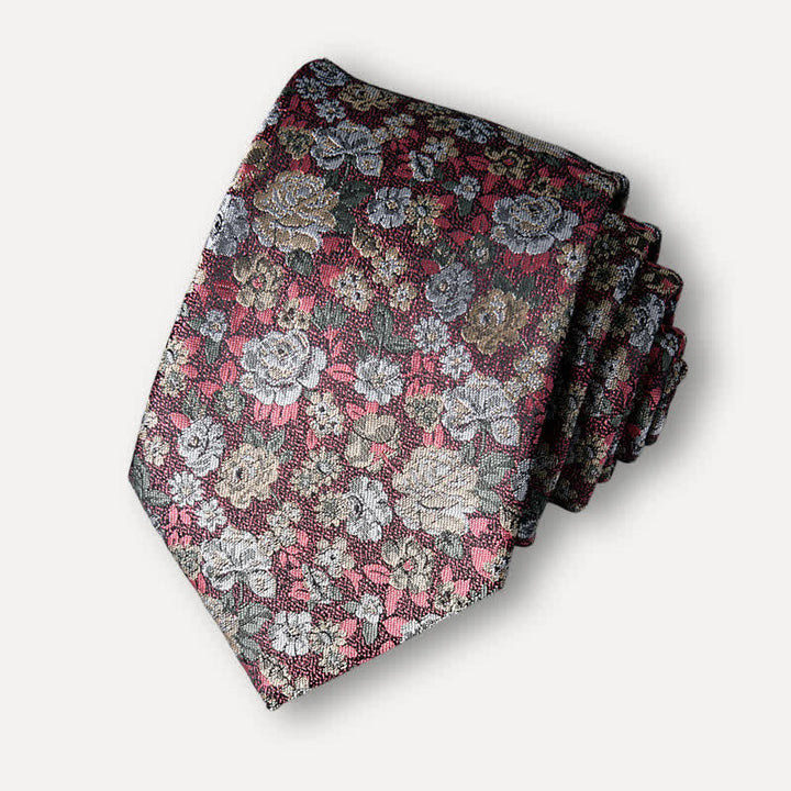 Corbata floral novedosa para hombre de RosyBrown