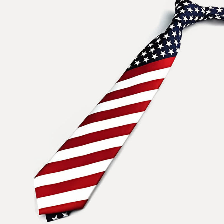 Corbata con bandera de estrellas y rayas para hombre