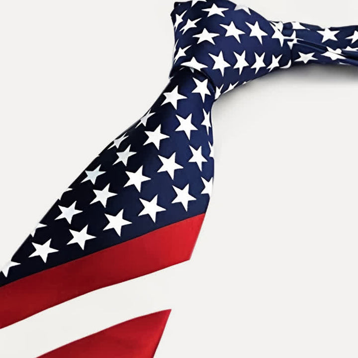Corbata con bandera de estrellas y rayas para hombre