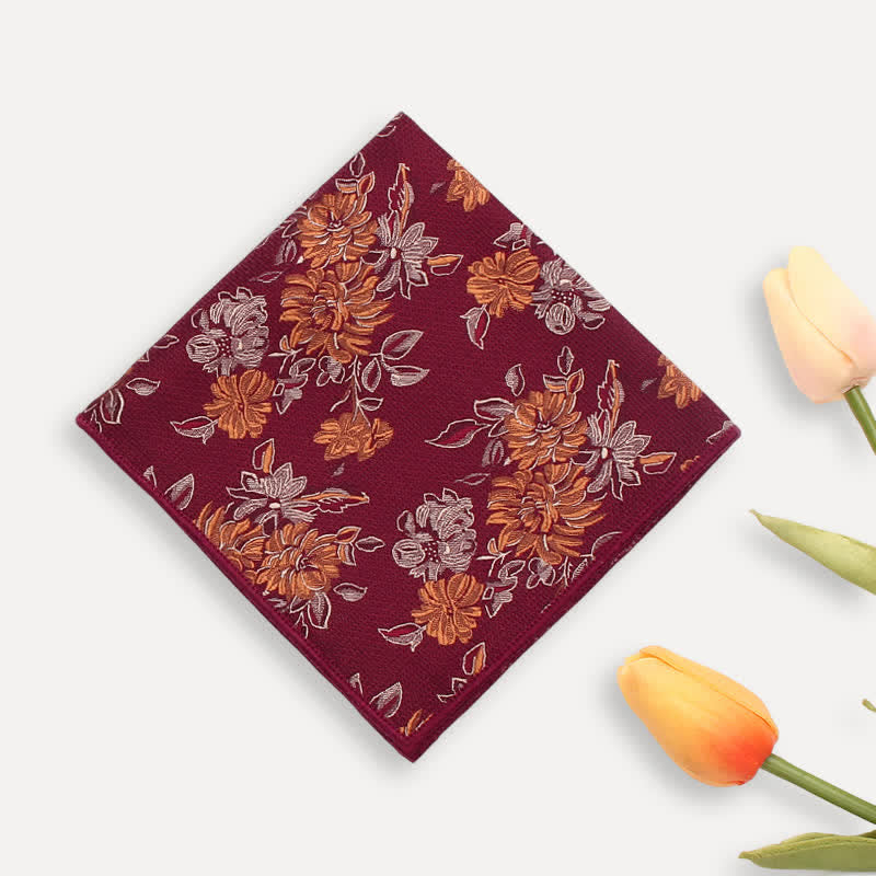 Corbata informal con estampado floral de crisantemo para hombre