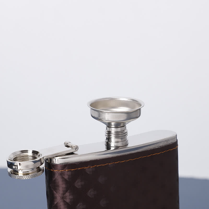 Juego de 5 abridores de botellas pequeños de cuero marrón de 8 oz