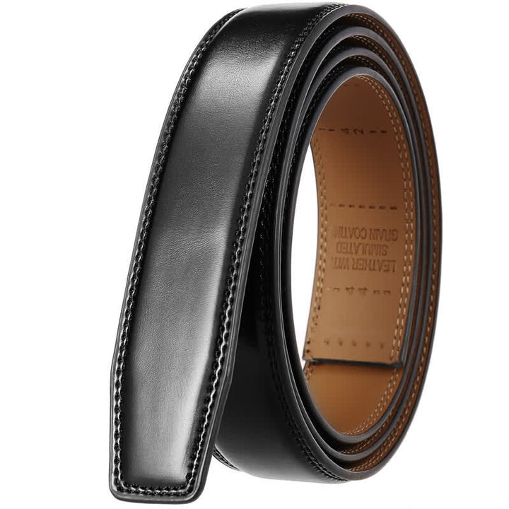 Idea de regalo personalizada: Cinturón de cuero con hebilla automática DIY personalizado - Plata personalizada - Negro - 46 - image 21