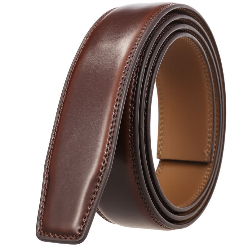 Idea de regalo personalizada: Cinturón de cuero con hebilla automática DIY personalizado - Plata personalizada - Marrón - 46 - image 15