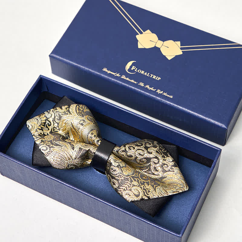 Pajarita puntiaguda con estampado de cachemira dorado de Palace para hombre