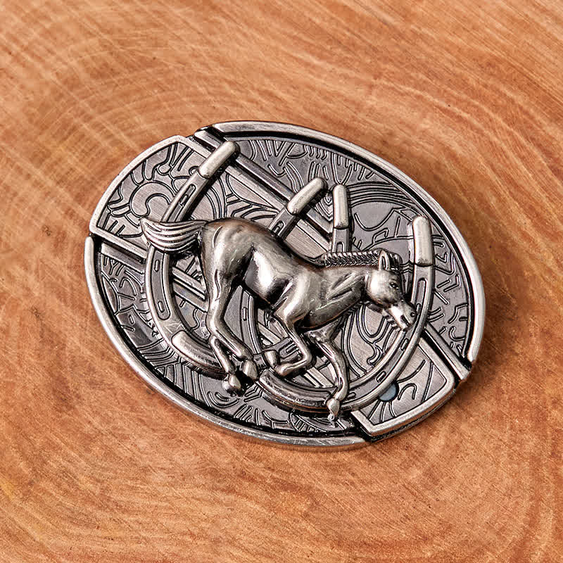 Cinturón de cuero con cuchillo plegable oculto para montar a caballo al galope, hecho a mano por hombres - image 2