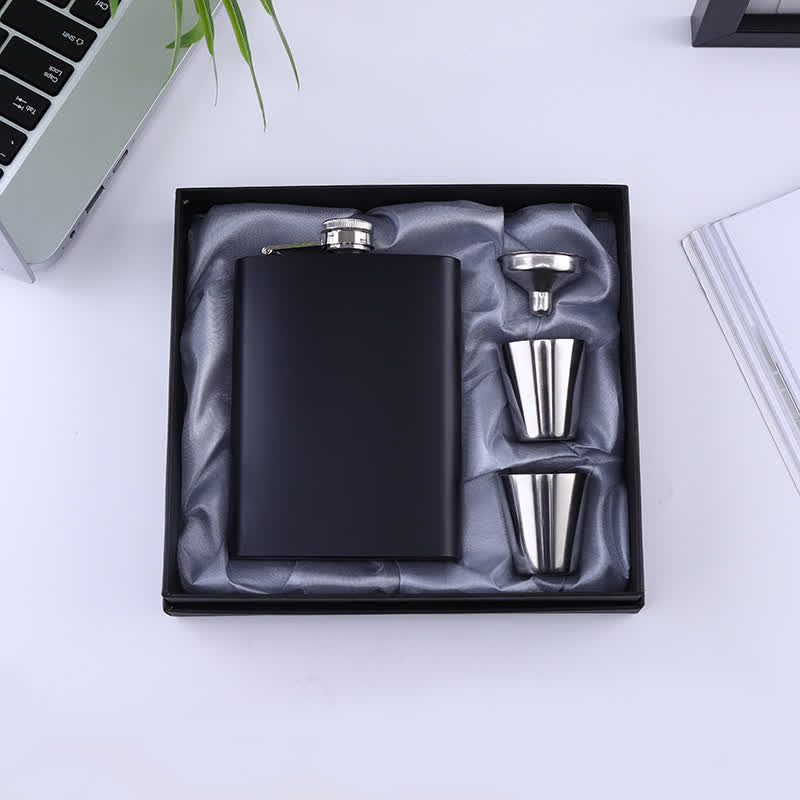 Set de regalo personalizado de 4 termos Noble de 8 oz en color negro