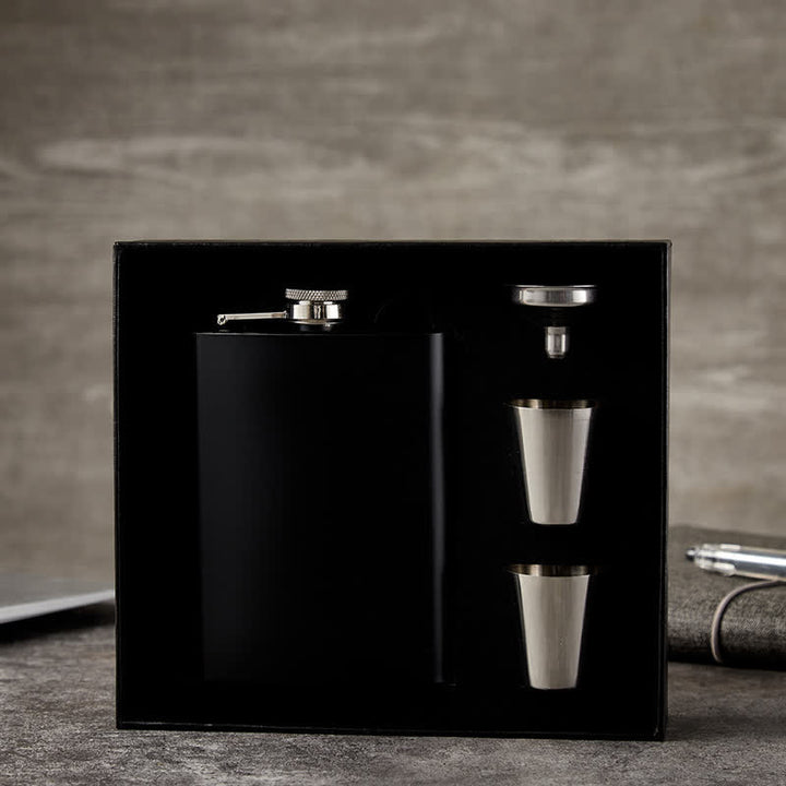 Set de regalo personalizado de 4 termos Noble de 8 oz en color negro