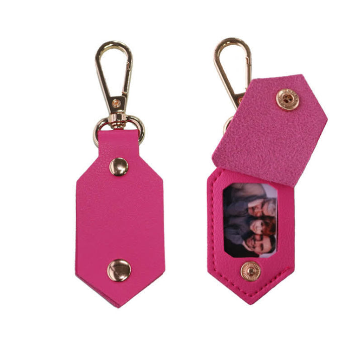 Llavero de cuero con foto personalizada para cumpleaños, aniversario y pareja