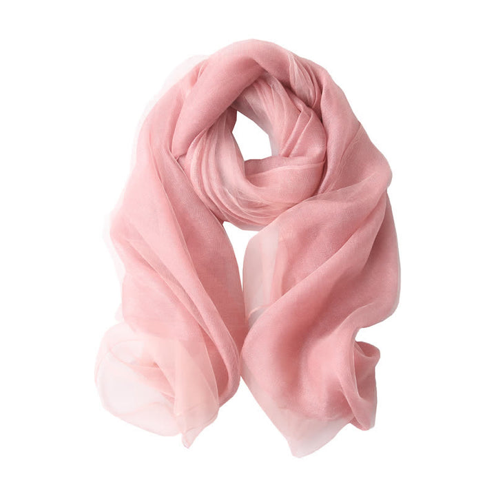 Bufanda de seda de organza brillante de lujo para mujer