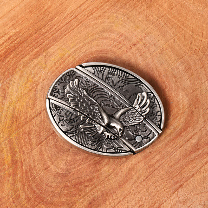 Cinturón de cuero con cuchillo plegable oculto Soaring Eagle para hombre - image 4