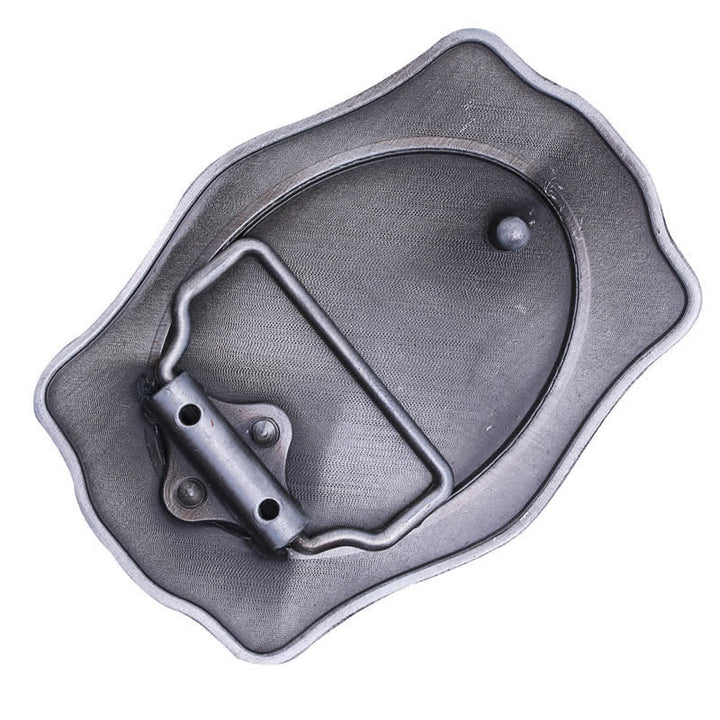 Cinturón de cuero con hebilla DIY y monograma personalizado en plata antigua - image 4