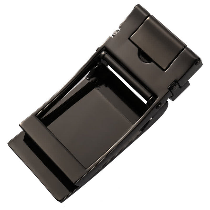 Cinturón de cuero con hebilla automática, idea de regalo personalizada, color negro - image 5