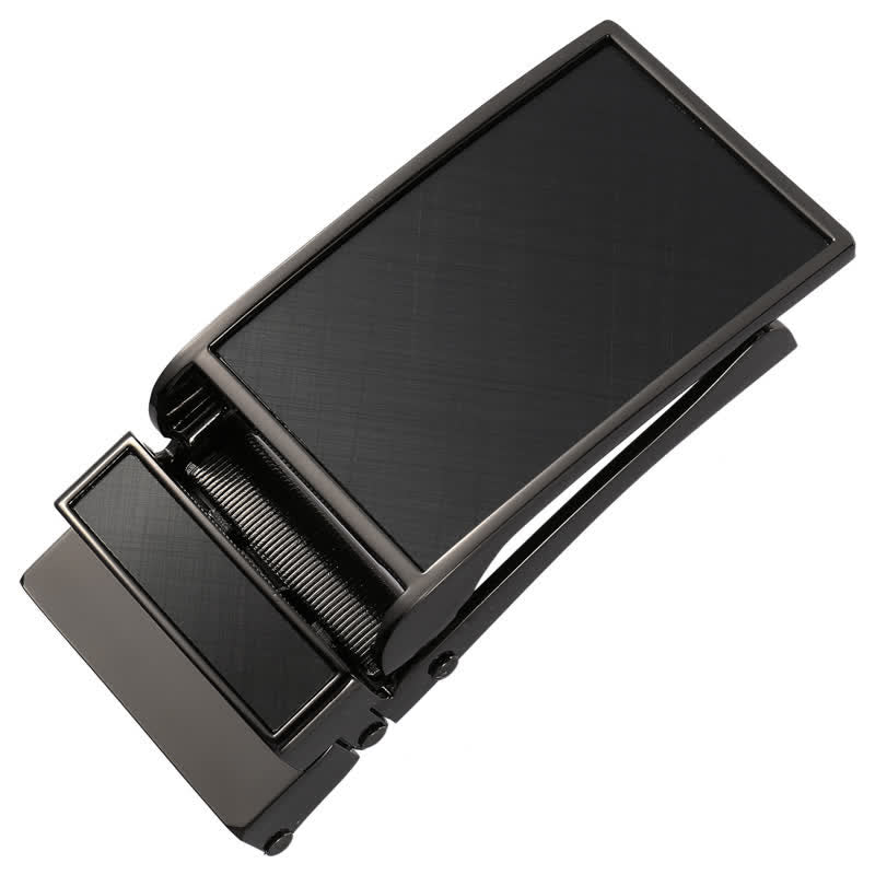 Cinturón de cuero con hebilla automática, idea de regalo personalizada, color negro - image 2