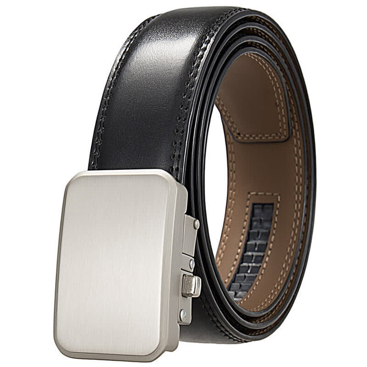 Cinturón de cuero con hebilla automática, idea de regalo con monograma y nombre personalizado - Negro #2 - 46 - image 7