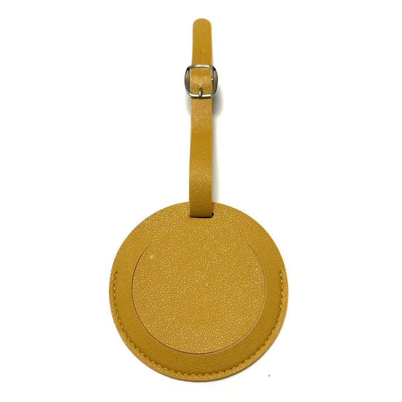 Etiqueta de equipaje redonda de un solo lado con texto personalizado - Amarillo - image 16