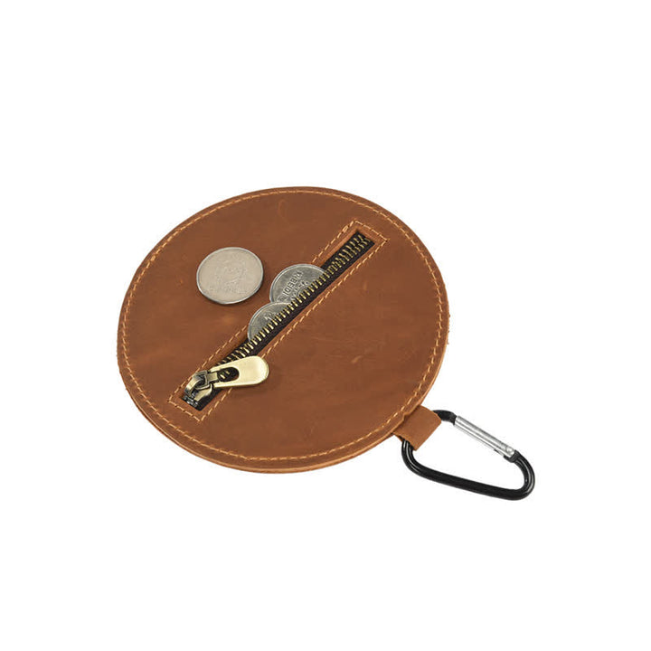 Monedero retro de cuero con forma de sombrero de vaquero occidental