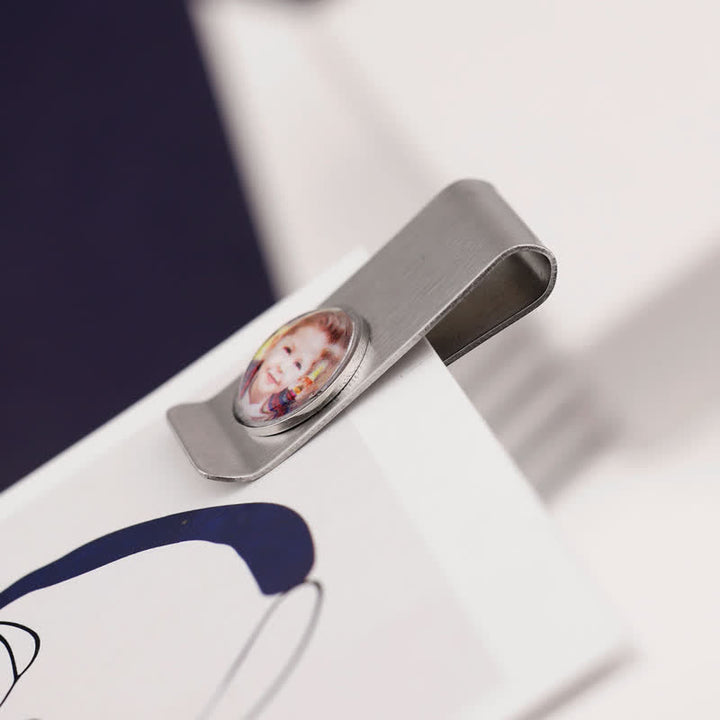Clip para billetes con foto a color personalizada, ideal para regalar en bodas