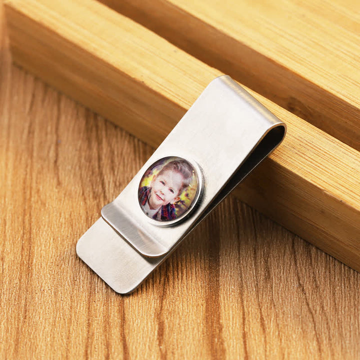 Clip para billetes con foto a color personalizada, ideal para regalar en bodas