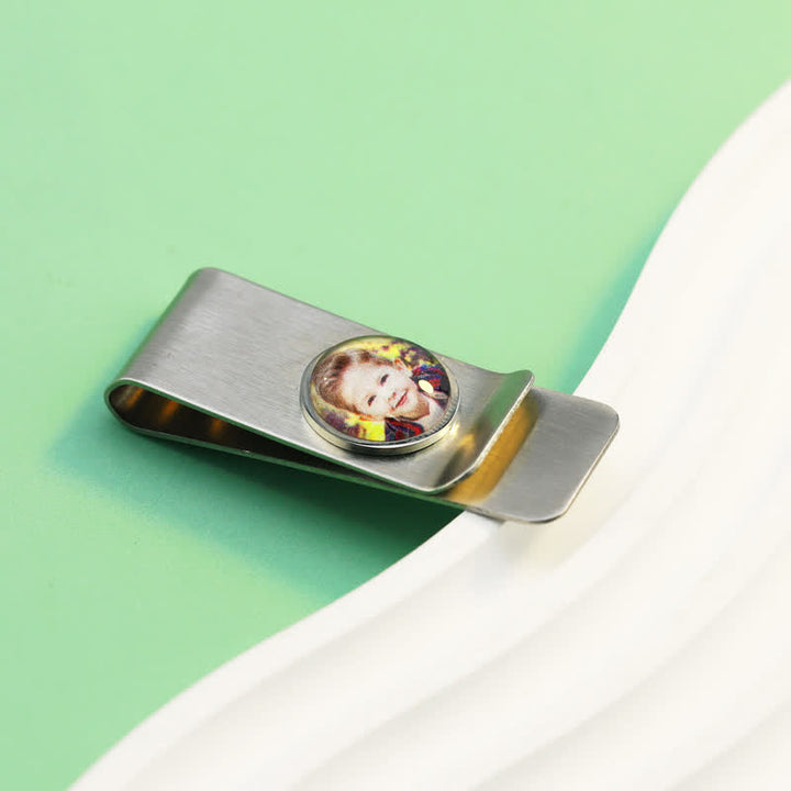 Clip para billetes con foto a color personalizada, ideal para regalar en bodas