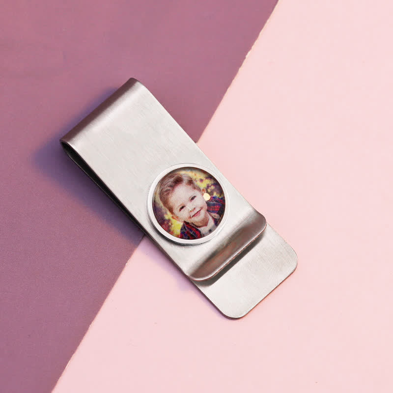 Clip para billetes con foto a color personalizada, ideal para regalar en bodas