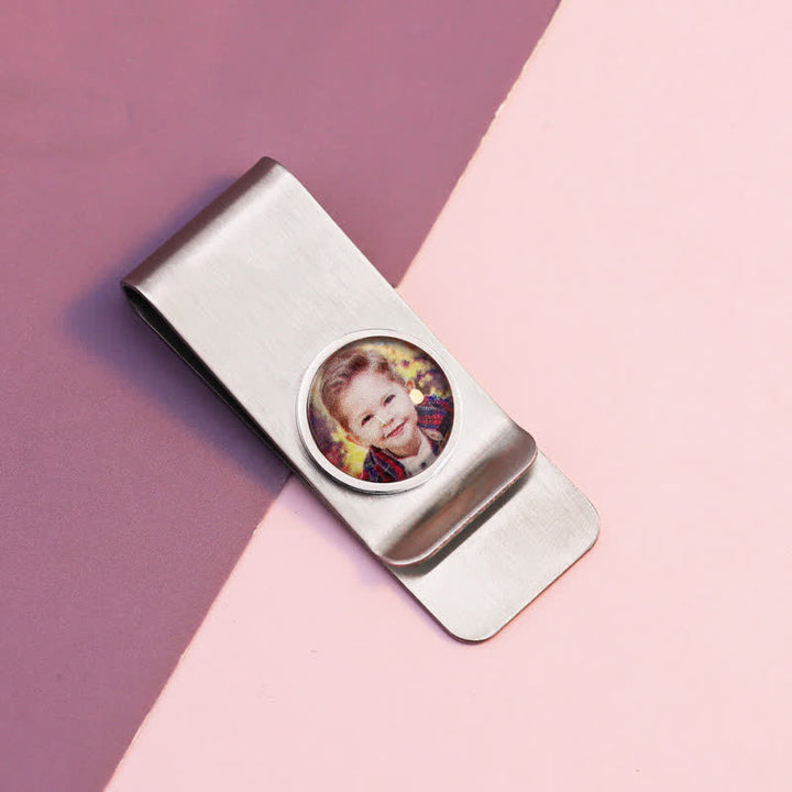 Clip para billetes con foto a color personalizada, ideal para regalar en bodas