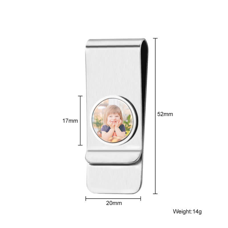 Clip para billetes con foto a color personalizada, ideal para regalar en bodas
