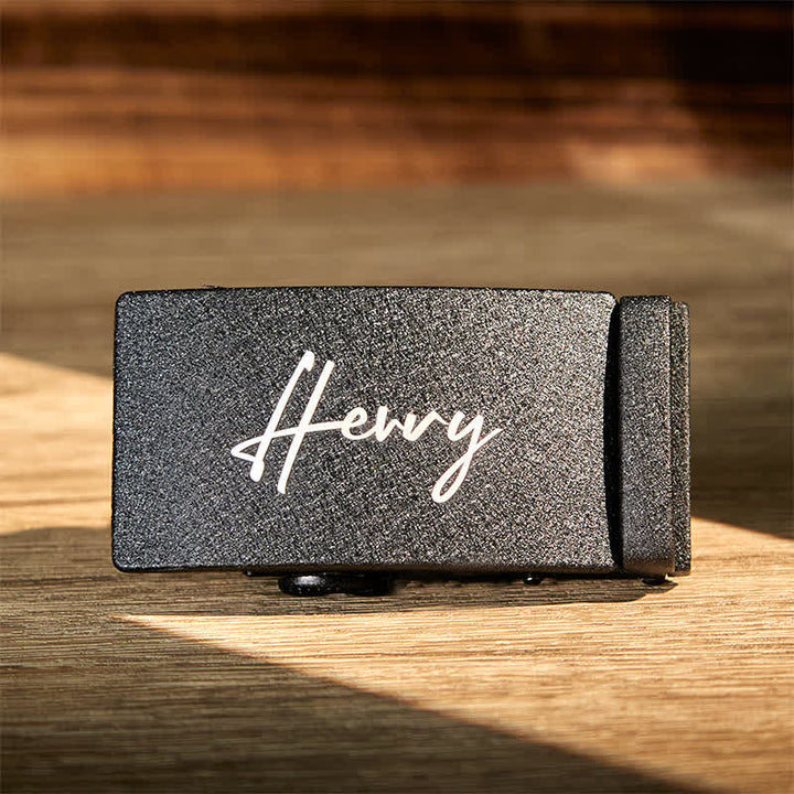 Idea de regalo personalizada: Cinturón de cuero con hebilla automática DIY personalizado - image 9