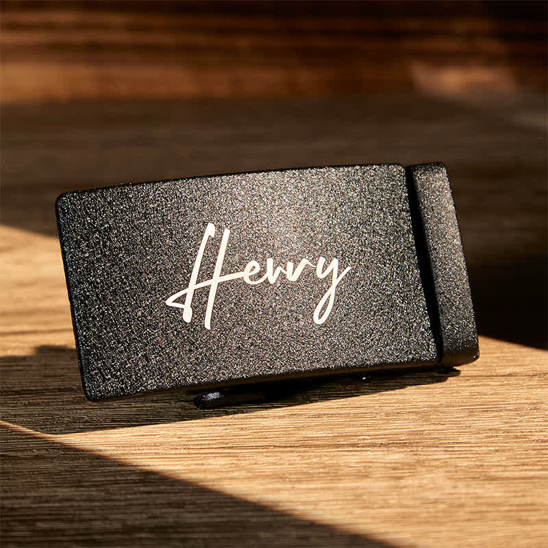 Idea de regalo personalizada: Cinturón de cuero con hebilla automática DIY personalizado - image 10
