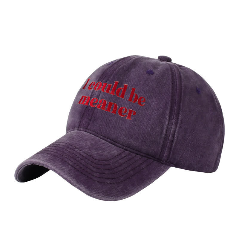Gorra de béisbol ajustable bordada con la frase "Podría ser más malo"