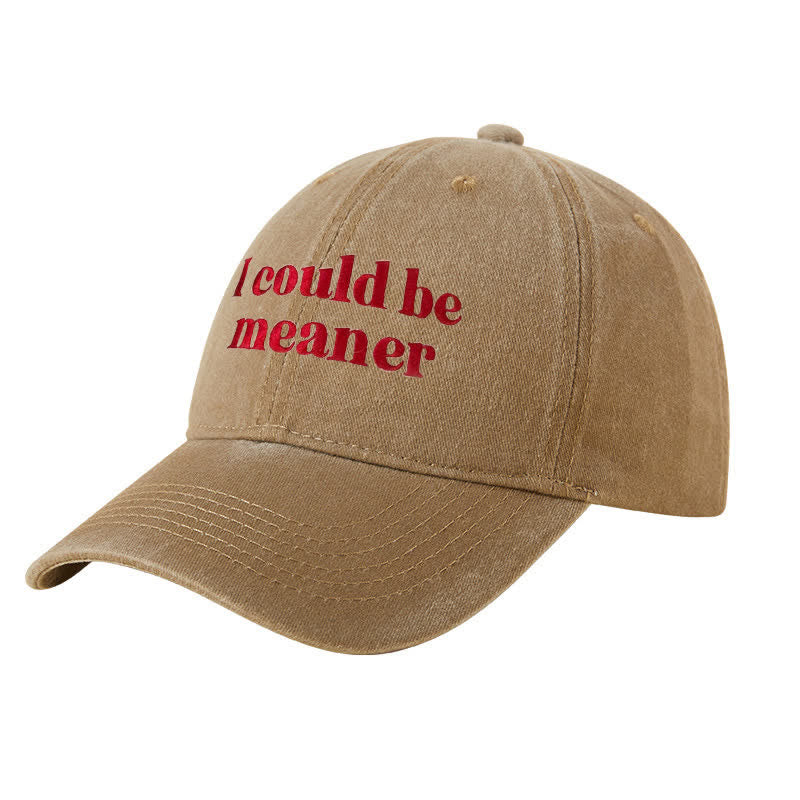 Gorra de béisbol ajustable bordada con la frase "Podría ser más malo"