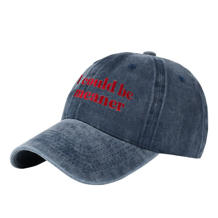 Gorra de béisbol ajustable bordada con la frase "Podría ser más malo"