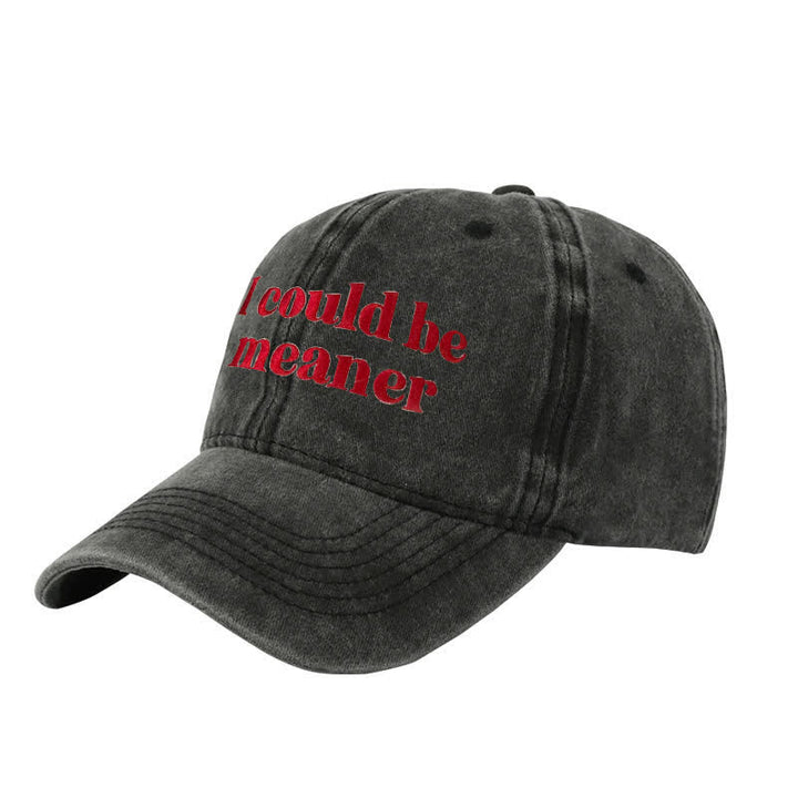 Gorra de béisbol ajustable bordada con la frase "Podría ser más malo"