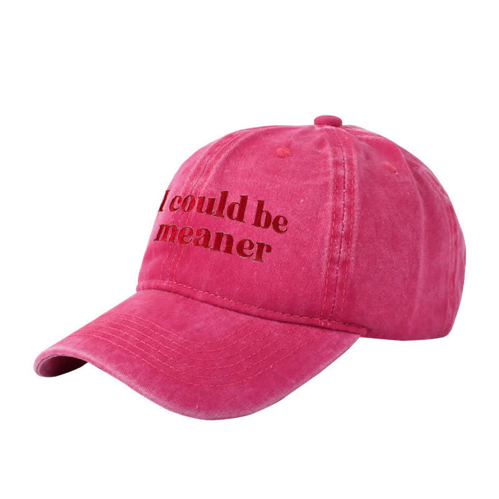 Gorra de béisbol ajustable bordada con la frase "Podría ser más malo"