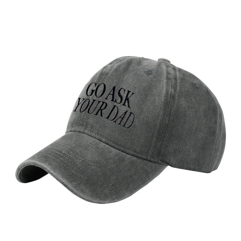 Gorra de béisbol ajustable bordada "Pregúntale a tu papá"
