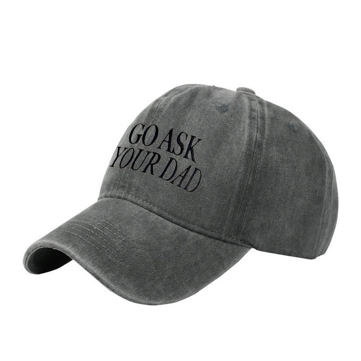 Gorra de béisbol ajustable bordada "Pregúntale a tu papá"