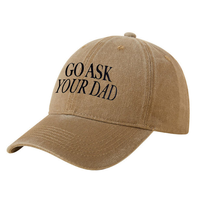 Gorra de béisbol ajustable bordada "Pregúntale a tu papá"