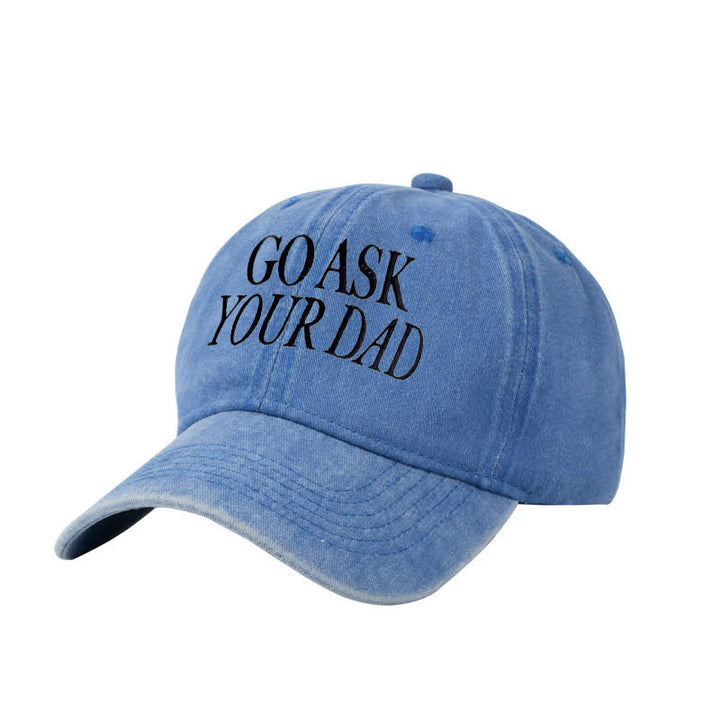 Gorra de béisbol ajustable bordada "Pregúntale a tu papá"