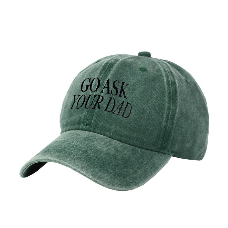 Gorra de béisbol ajustable bordada "Pregúntale a tu papá"