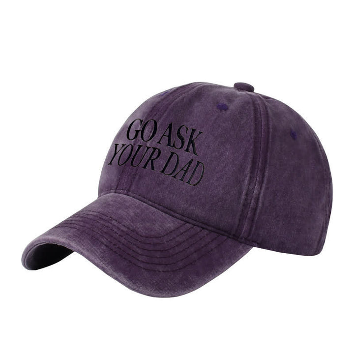 Gorra de béisbol ajustable bordada "Pregúntale a tu papá"