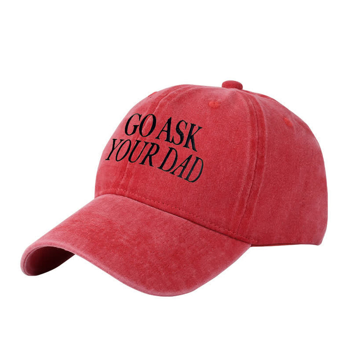 Gorra de béisbol ajustable bordada "Pregúntale a tu papá"